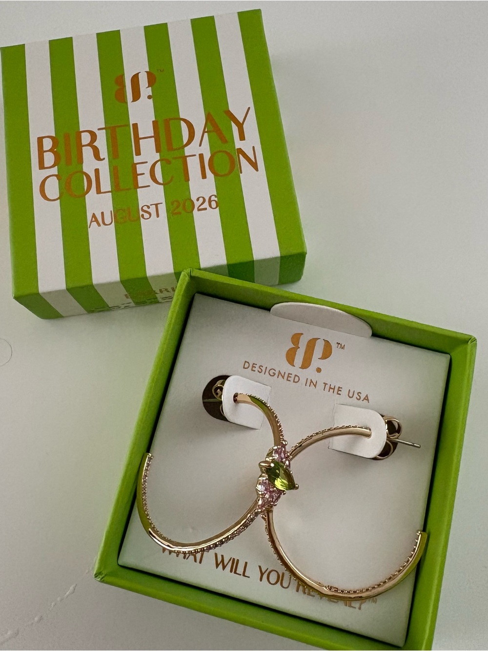 Bomb Party Aug26 Best Day Ever Earrings ER33467 Peridot & Pink Spinel Gold